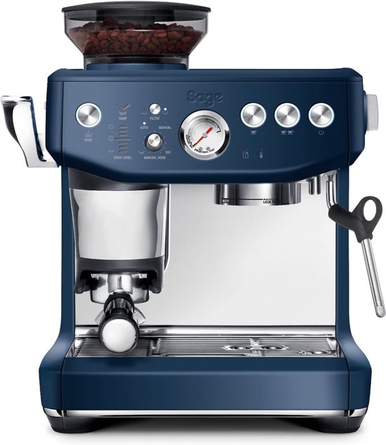 Sage SES876DBL the Barista Express Impress Damson Blue - Pistonmachine - Assisted Tamping