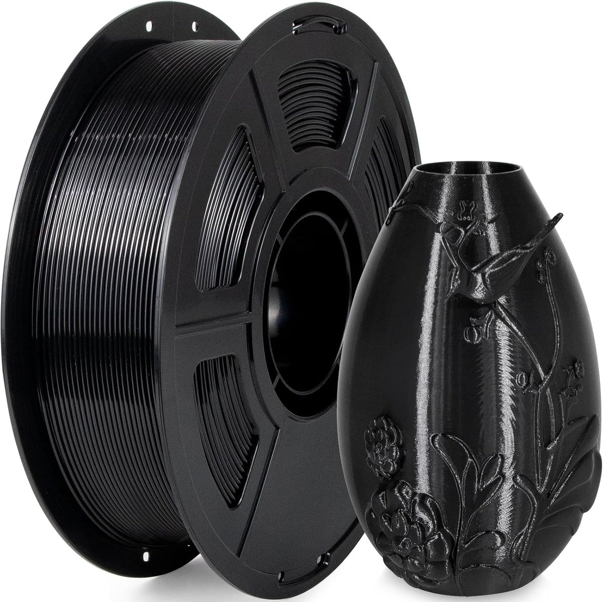 PETG Filament 1.75mm Zwart 1kg voor 3D Printer, Hoge Maatnauwkeurigheid