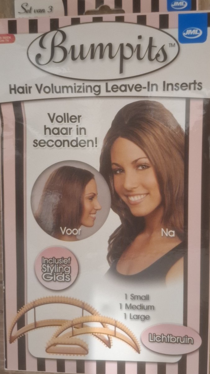 Bumpits Haar Volume – Haar Volume Set (3 Stuks) – Meer Volume in Enkele Seconden – Lichtbruin