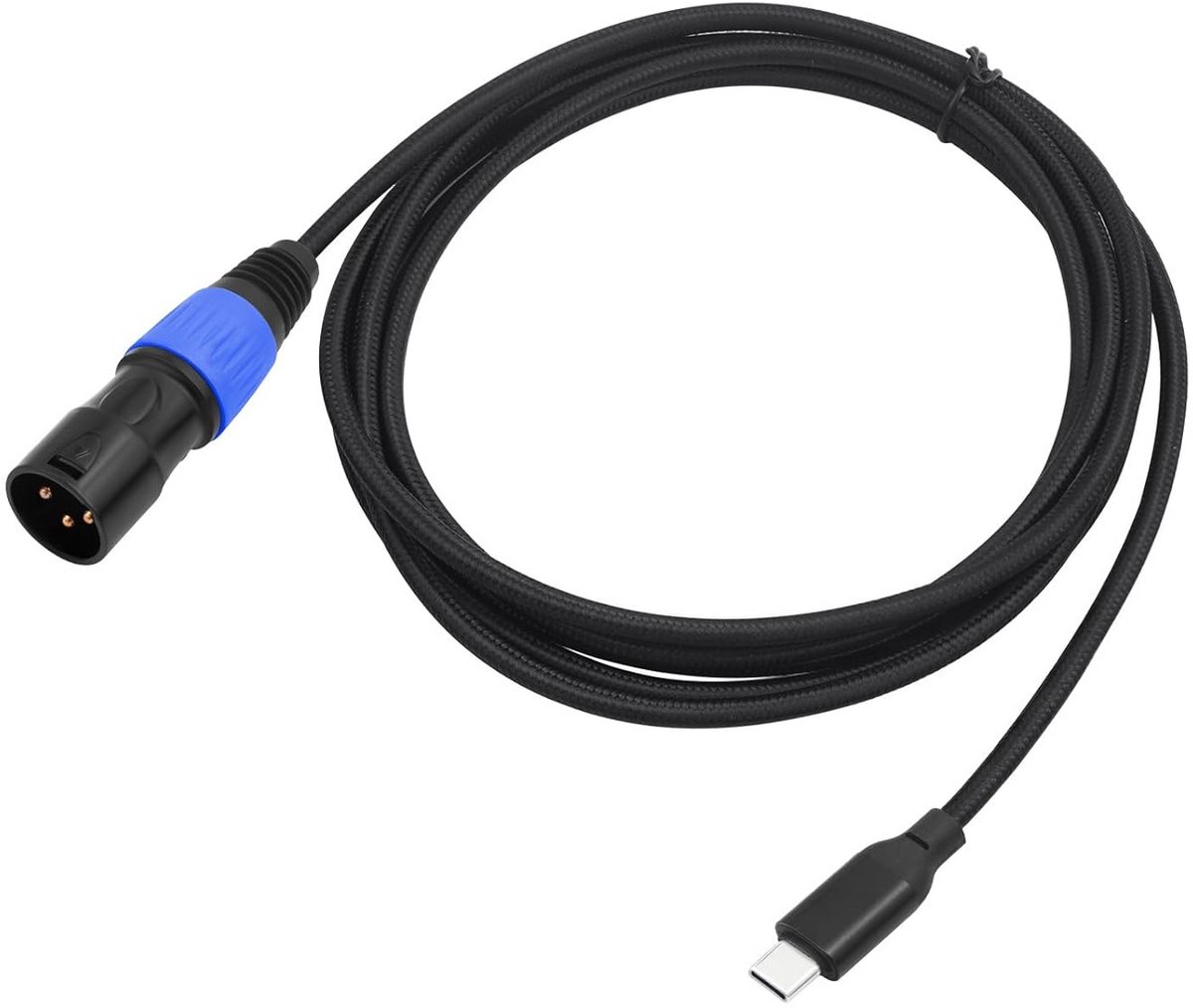 USB-C naar XLR Kabel 3 Meter voor Microfoon, Audio Interface en Mixer