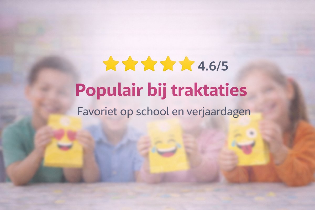 Isa's Friends® Uitdeelzakjes + Stickers - Smileys - 40 stuks - Stevig Papier - Traktatie zakjes — afbeelding 11