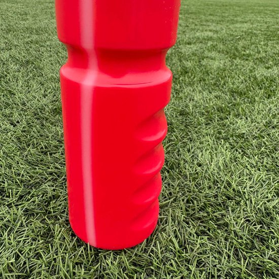 Bidon Rood 750 ml - Blanco Drinkfles met vingergrepen - Tacticcoach — afbeelding 2