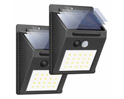 Solar Buitenlamp - 2 stuks - Bewegingssensor - 20 LED - Waterdicht - Buiten & Tuin sensor - Buitenverlichting op Zonne-energie - 2026 Model