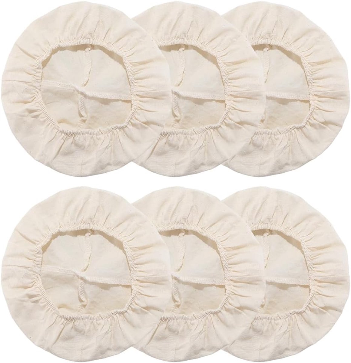 6x Brood Proofing Mand Liner 25cm Ronde Banneton Doek voor Zuurdesem Bakken