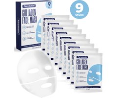 Bio-Collagen Gezichtsmasker 9 Stuks – Korean Beauty Collageen Mask – Hyaluronzuur Masker