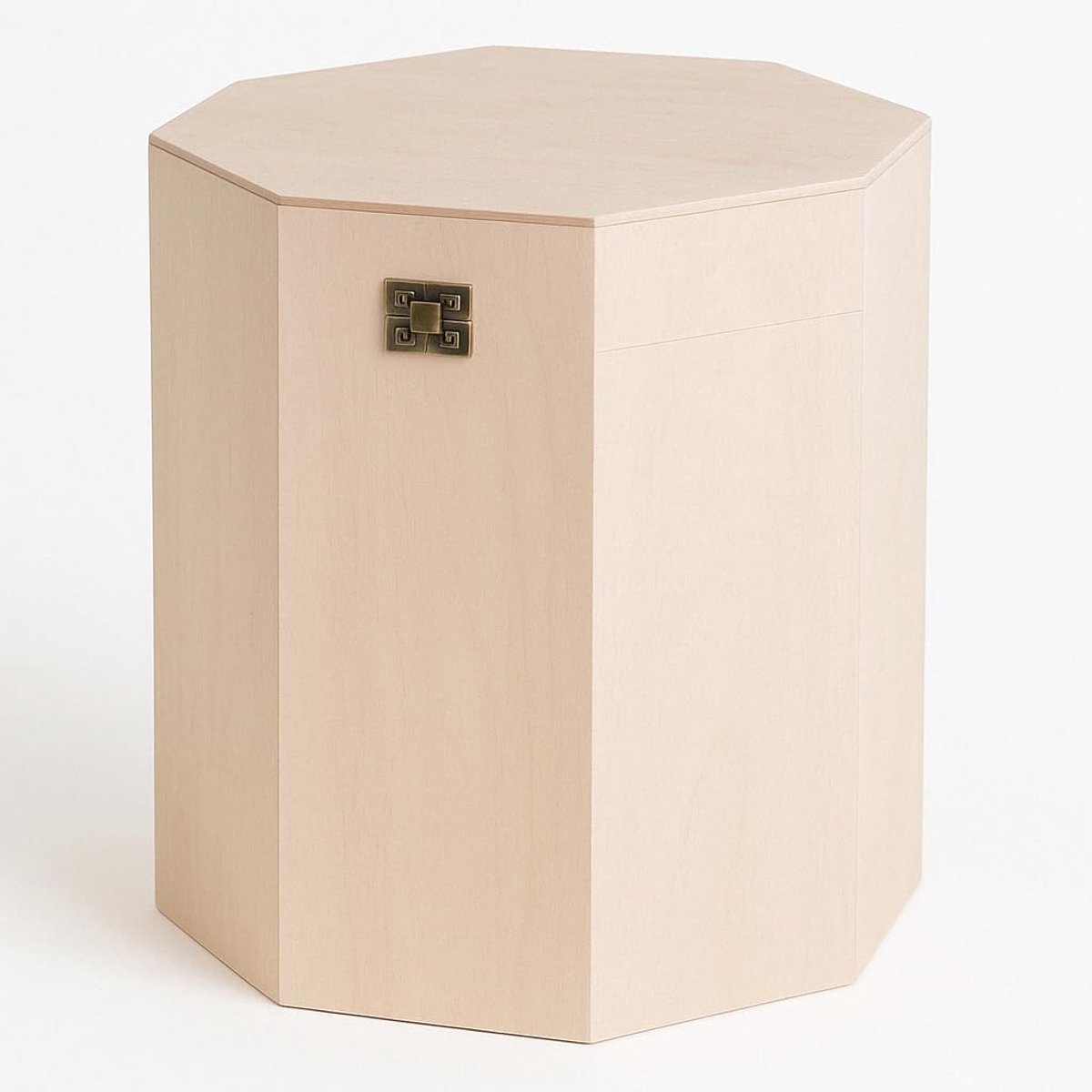 Grote Achthoekige Houten Kist voor Decoratie