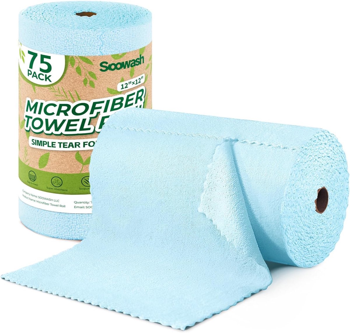 Microvezel Doeken Rol - 30x30cm Ultra Absorberend en Pluisvrij voor Schoonmaak