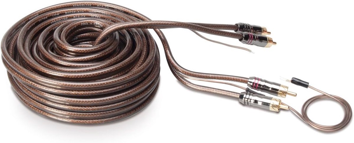 RCA Tulp Kabelaansluiting Stereo Audio Kabel 6.5 Meter - Hoge Kwaliteit Afgeschermd