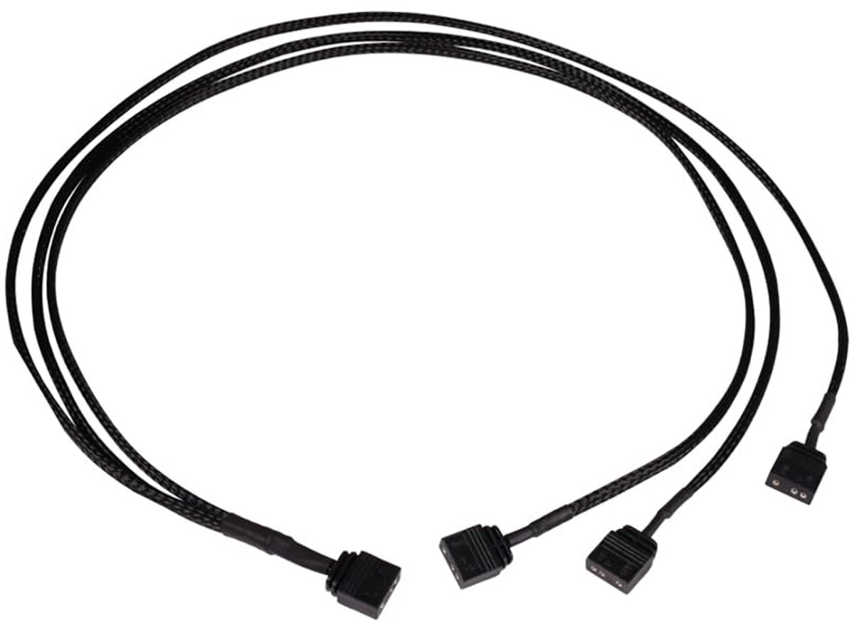 aRGB Y-splitter - Verlengkabel - PC Verlichting - Breid Verlichting Uit - 60cm - Zwart