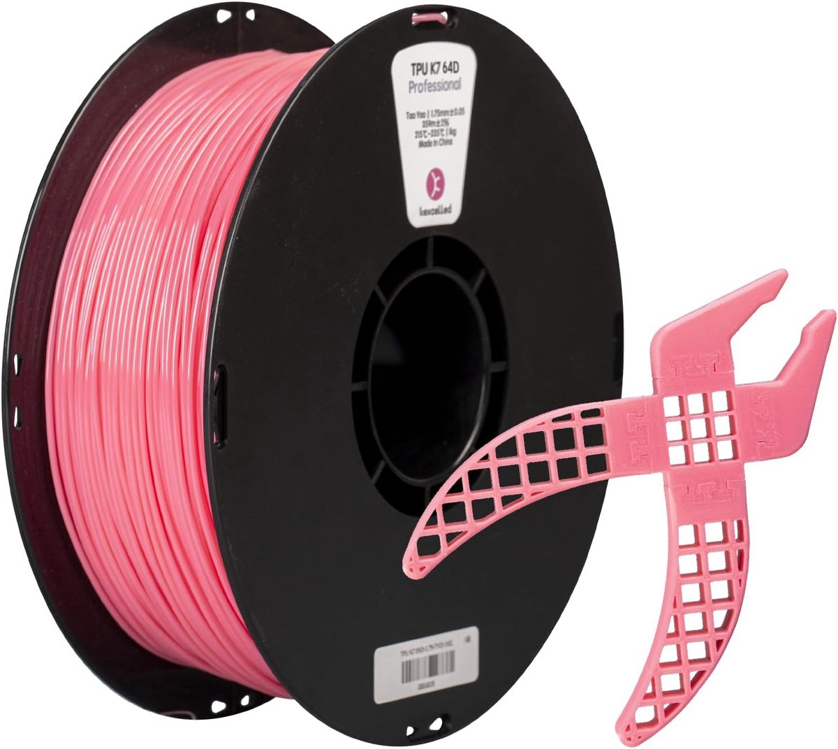 Flexibel TPU 64D 3D Printer Filament 1.75mm - 1KG | Duurzaam en Slijtvast | Meloenroze