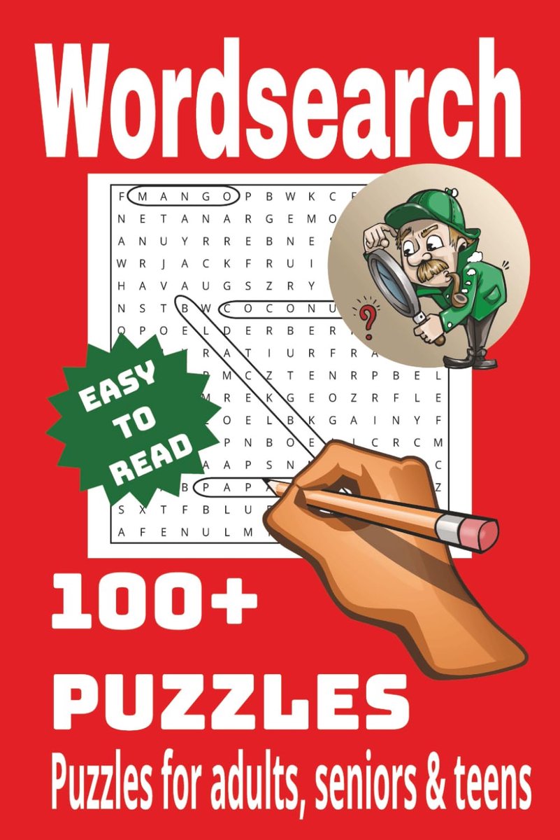 Woordzoekpuzzelboek met 100+ Puzzels - Grote Lettertype voor Volwassenen en Senioren