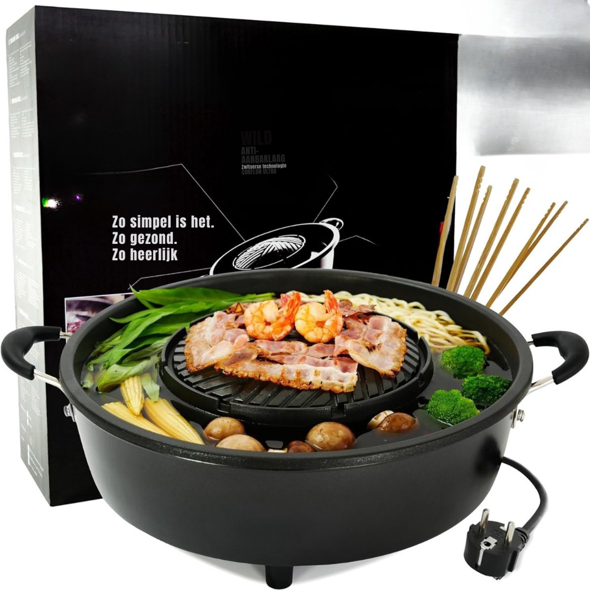 Florixa® Hotpot Electrisch - Hotpot - Zwart - 17cm x 13cm x 5cm
