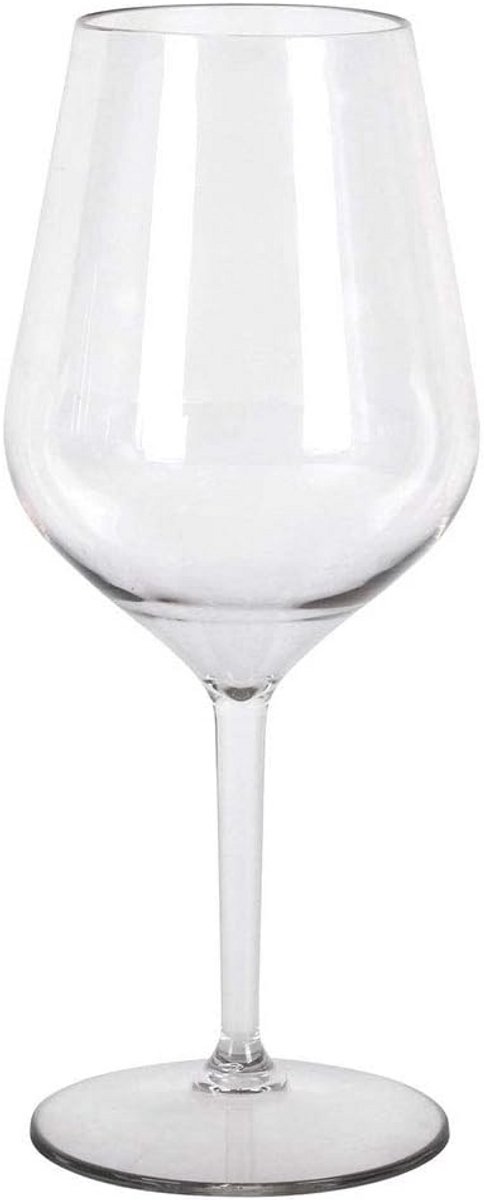 Set van 6 herbruikbare wijnglazen/cocktailglazen transparant