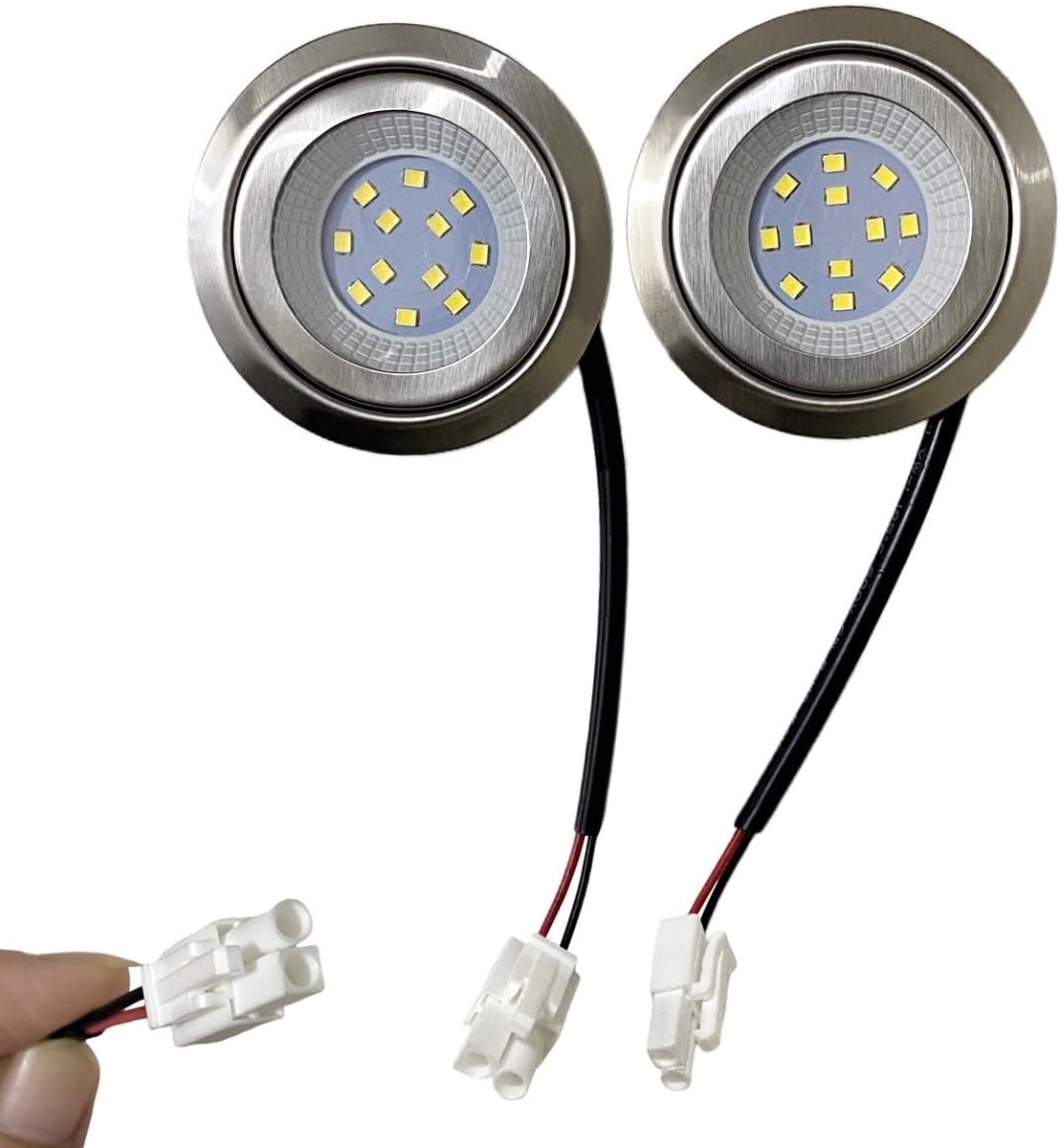2x LED Verlichting voor Afzuigkap - 1.5W - Geschikt voor 12V DC en 220V AC - Warm Wit