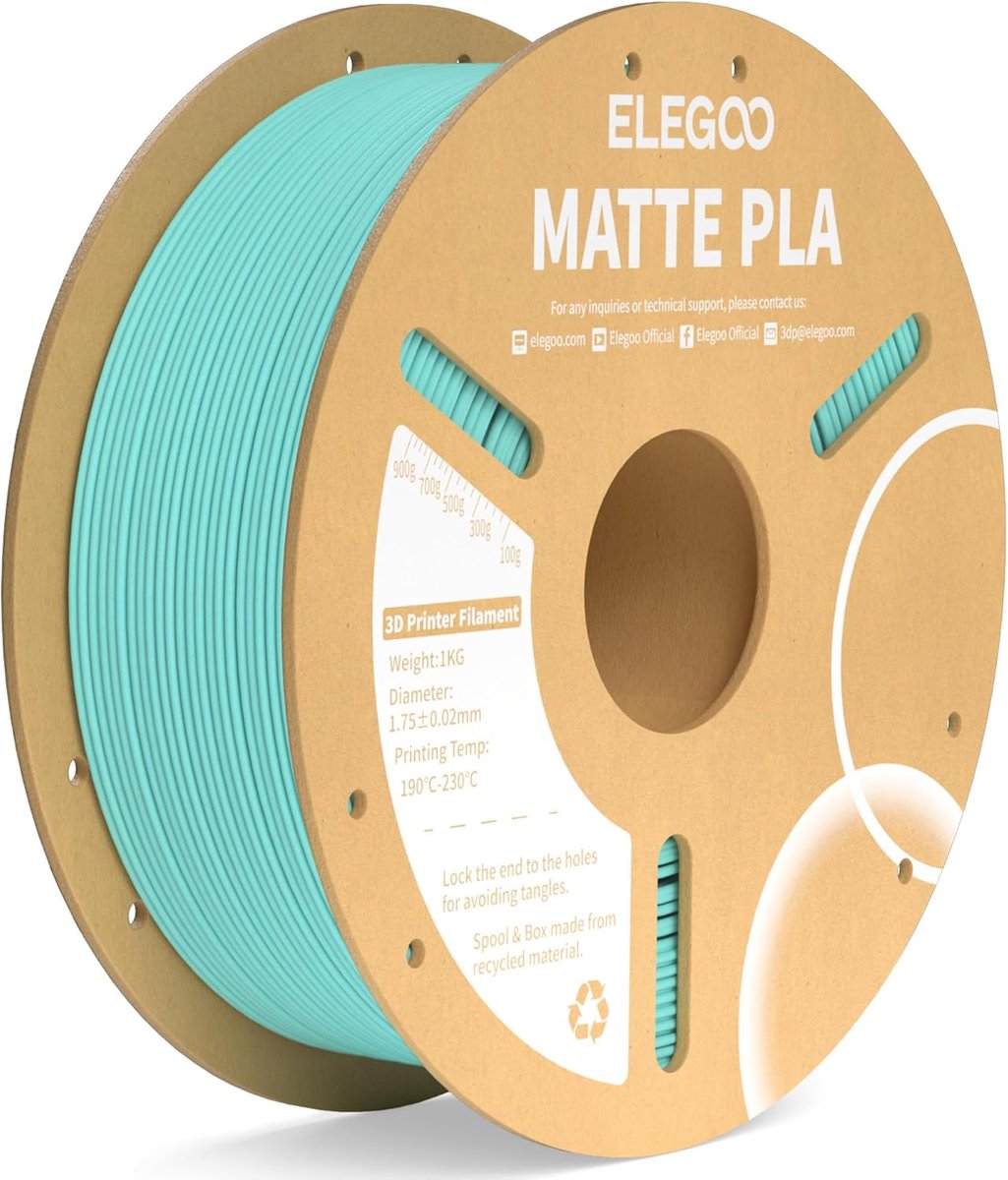PLA Filament - 3D Print Materiaal - Modelbouw Printen - Hoge Maatnauwkeurigheid - 1.75mm 1kg - Groen