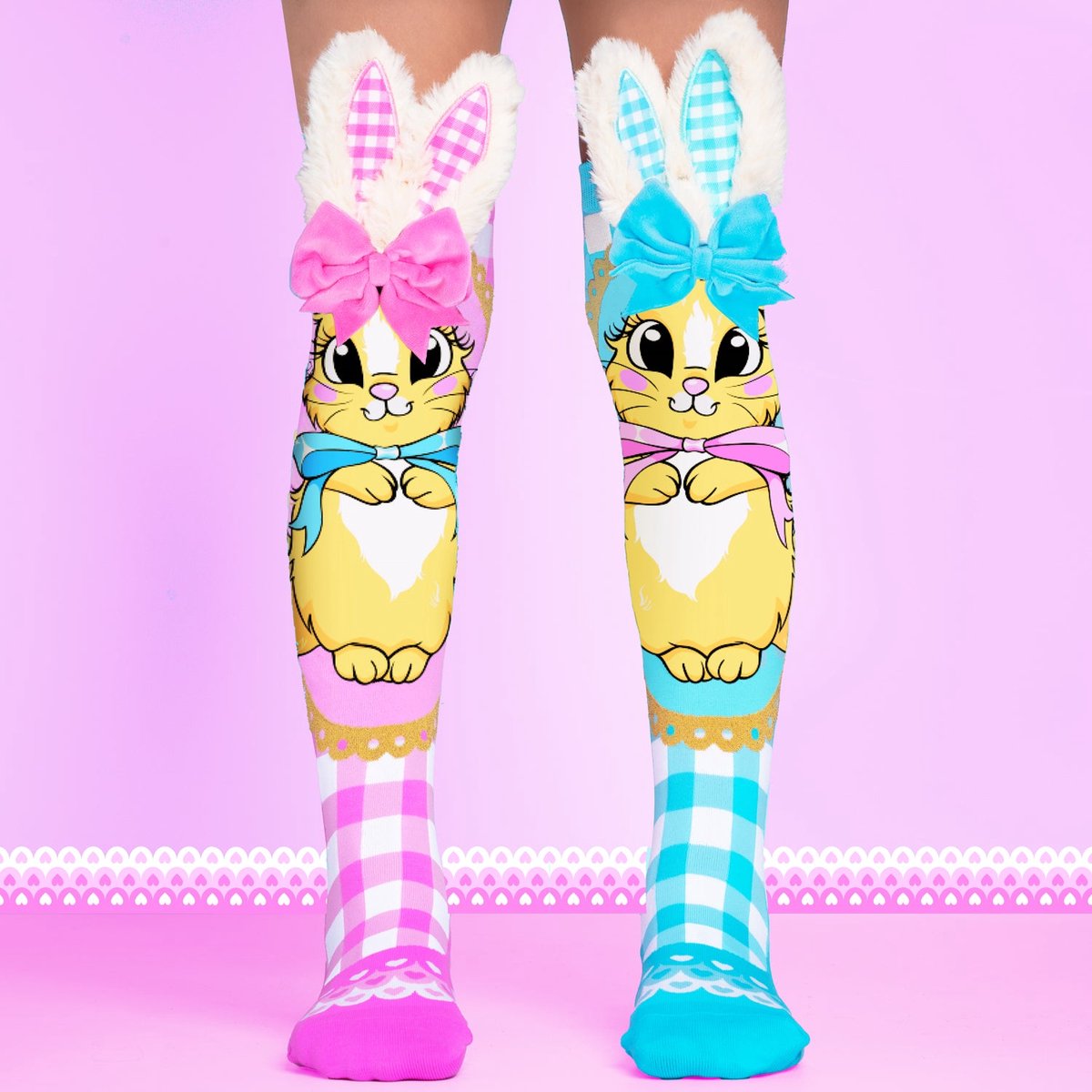 Madmia Buttercream Bunny Sokken - Kinder Sokken - Hoge Sokken - One Size