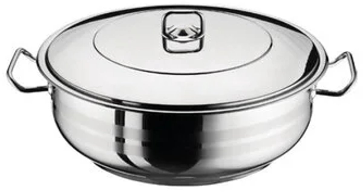 Hascevher - kookpot - Gastro Stainless Steel - 28x8 cm - 5L - duurzaam roestvrij staal