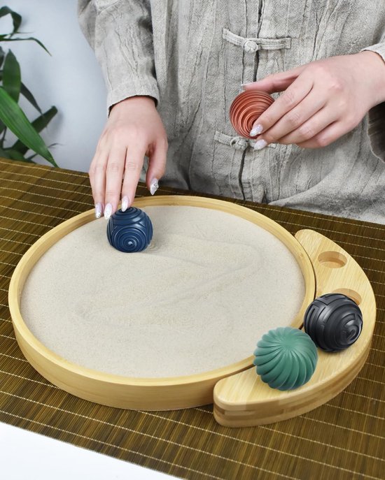 Mini Zen Tuin Set voor Bureau - Desktop Zandtuin met Harken en Decoratieve Stenen voor Ontspanning van MINI — afbeelding 3