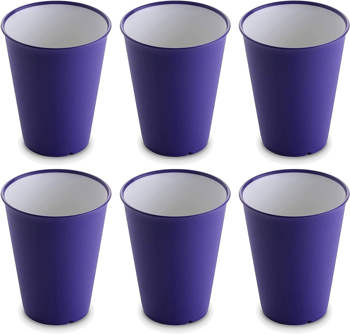 Set van 6 onbreekbare stapelbare drankglazen 30 cl