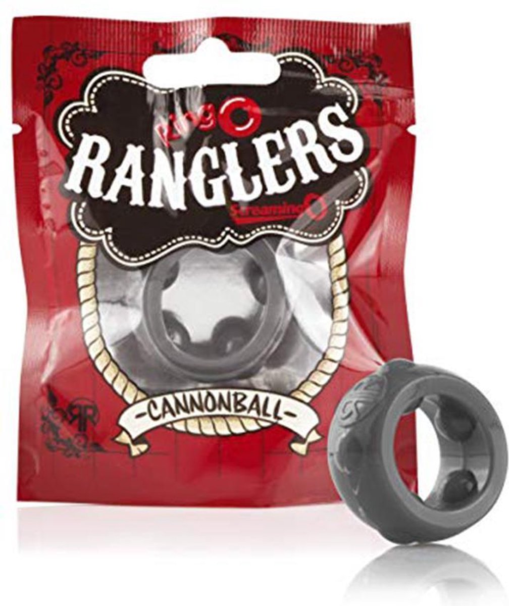 Screaming Ring O Ranglers Cannonball - Cockring - Siliconen - Zwart