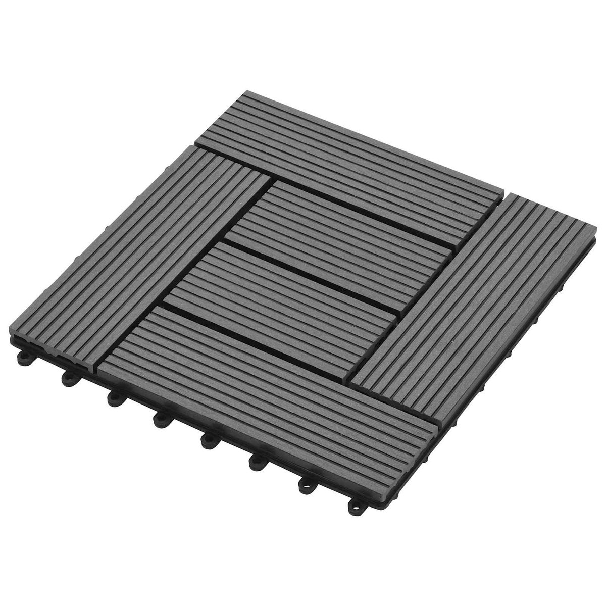 vidaXL - Terras - Tegel - 11 - pcs - Grijs - 30 - x - 30 - cm - WPC