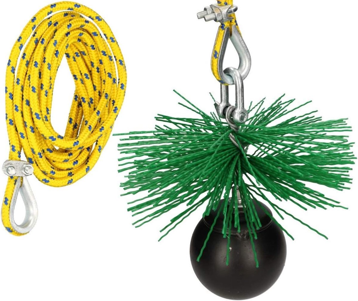 Complete Kunststof Schoorsteenveger Set voor Diverse Maten en Materialen - Roetborstel en 