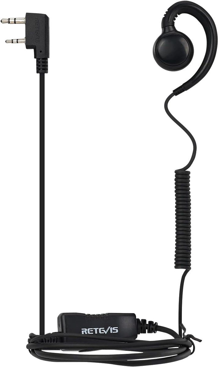Oortje met Microfoon voor Portofoon 2-Pin (K1) Geschikt voor Veel Walkie Talkies