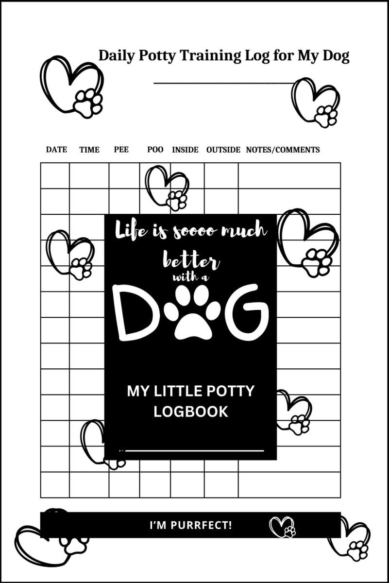 Honden Trainingslogboek - Puppy Zindelijkheid - Gedrag Bijhouden - Gedetailleerde Registratie - 15 x 23 cm