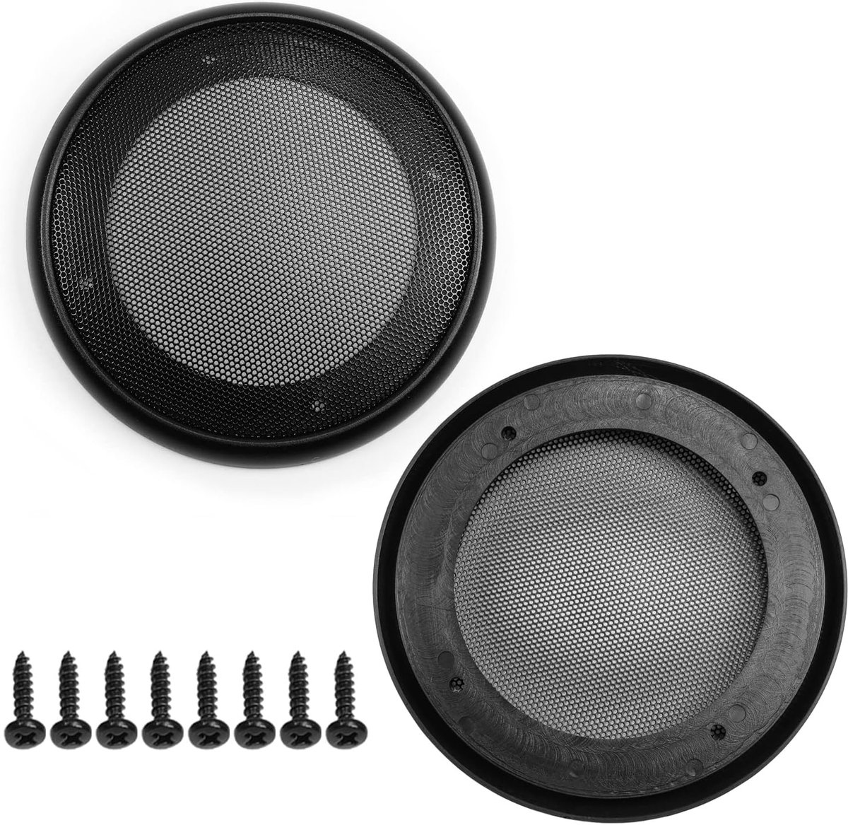 2x Speaker Grill 139mm Rond Zwart - Woofer Cover en Bescherming