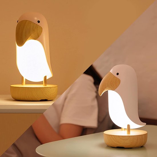 Oplaadbare Dimbar Nachtlampje in Cartoon Vogel Design voor Slaapkamer of Bureau — afbeelding 4