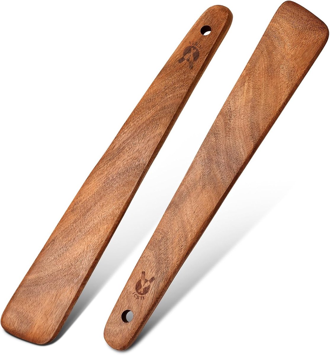 Houten Spatel van Teakhout voor Koken en Bakken - 30.5 cm