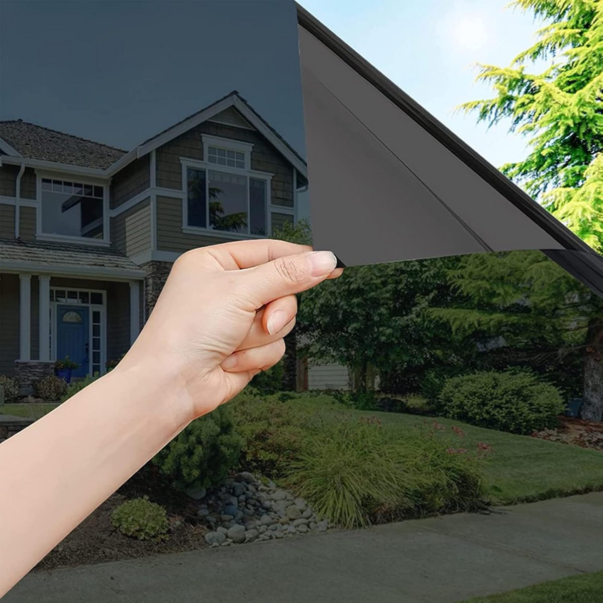 Zelfklevende Verduisterende Raamfolie met 99% UV-bescherming voor Privacy en Warmte-Isolat