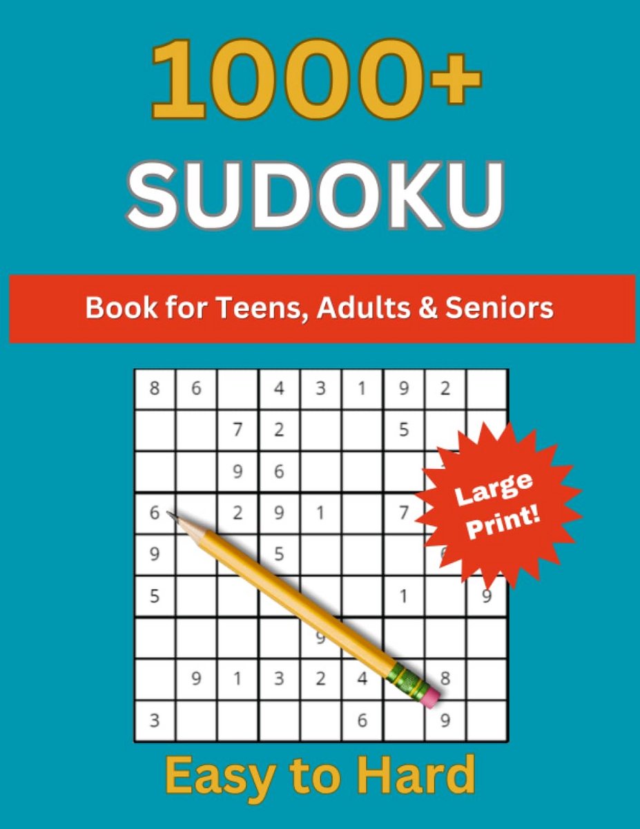 Sudoku Puzzelboek - Hersenkrakers - Ontspanning - Meer dan 1000 puzzels - Groot formaat