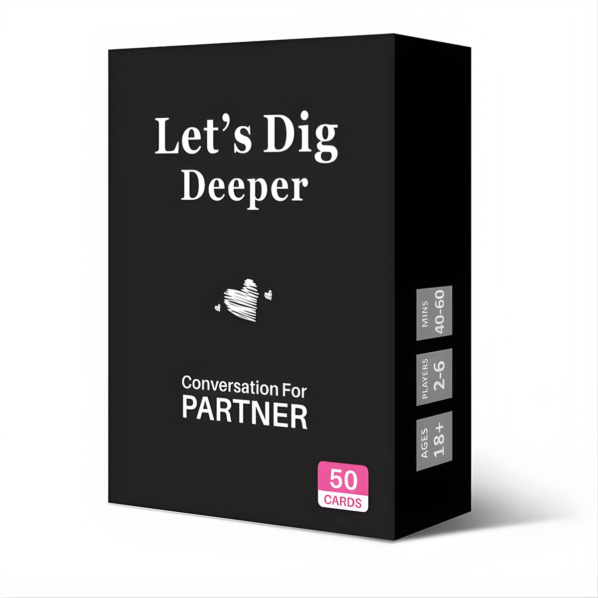 Let’s Dig Deeper - Gesprekskaarten voor Koppels - 50 Kaarten - Relatiekaartspel 18+ - Intieme & Diepe Vragen - Engelstalig