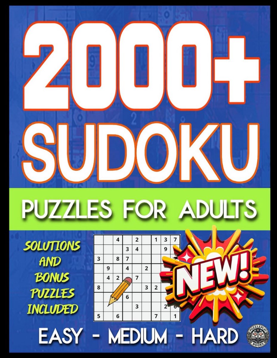Sudoku Puzzelboek - Logische Puzzels - Hersentraining - 2000+ Unieke Puzzels - A4 Formaat
