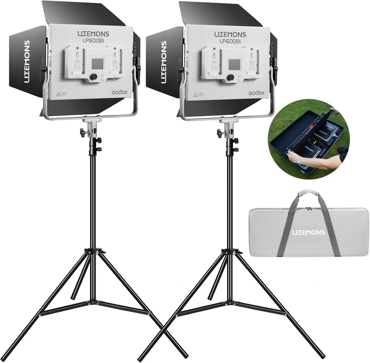 LED Paneel Verlichting Set voor Studiofotografie en Video - Tweekleurig met App Controle