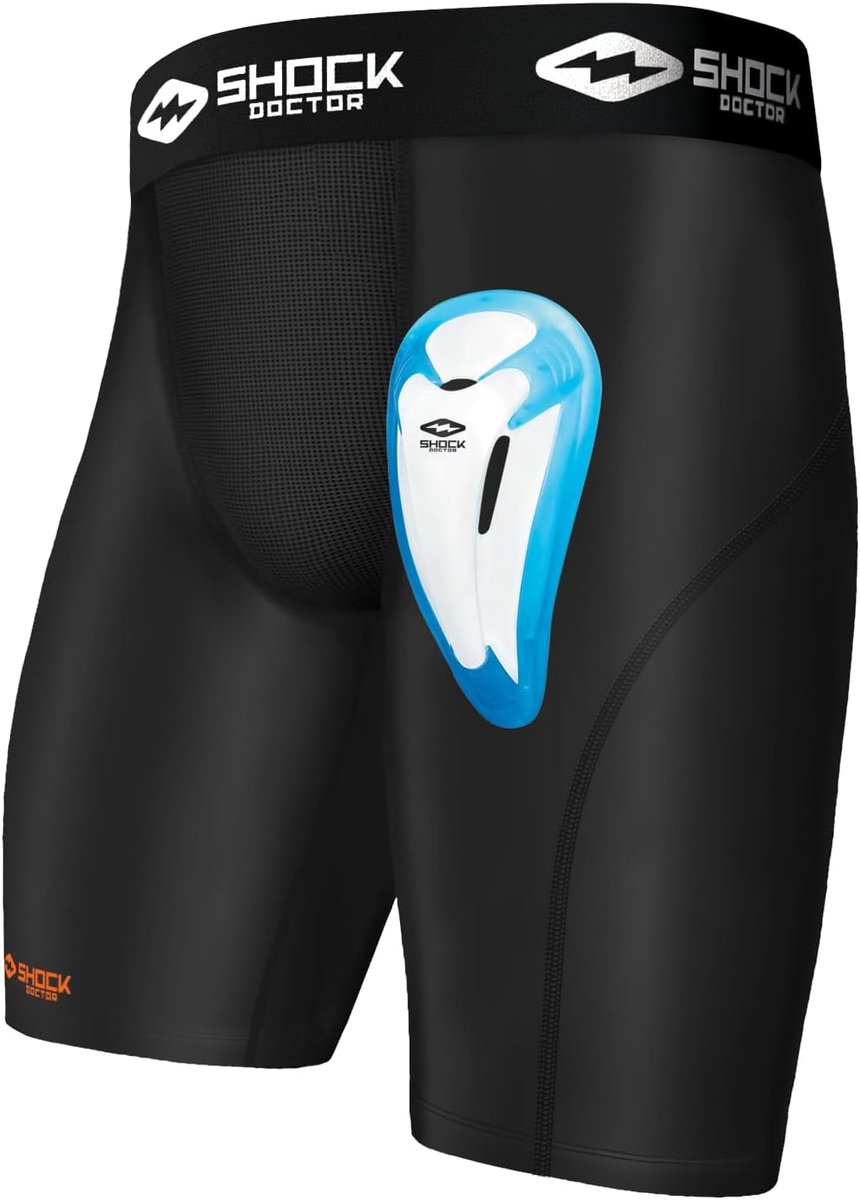 Compressieshort met BioFlex kruisbeschermer voor jongens