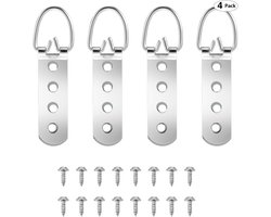 Robuuste D-vormige fotohangers met extra sterke haken voor schilderijen en fotolijsten