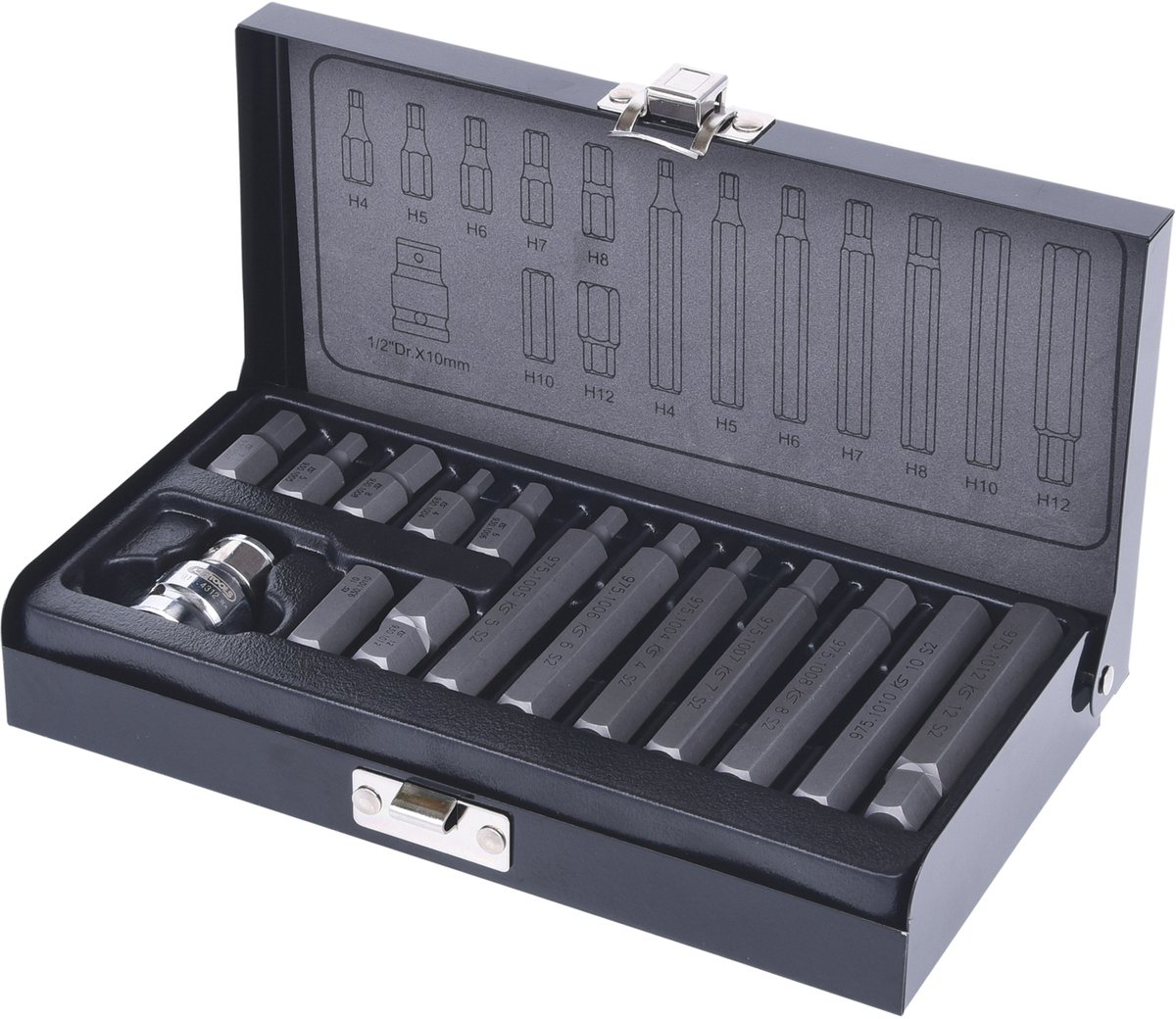 KS TOOLS 10 mm Bitset 15-delig Binnenzeskant - 911.5040