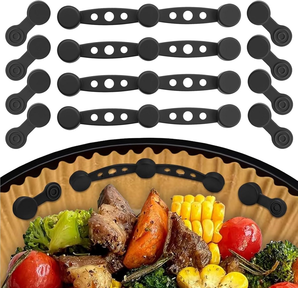 Hittebestendige siliconen klemmen voor Airfryer accessoires
