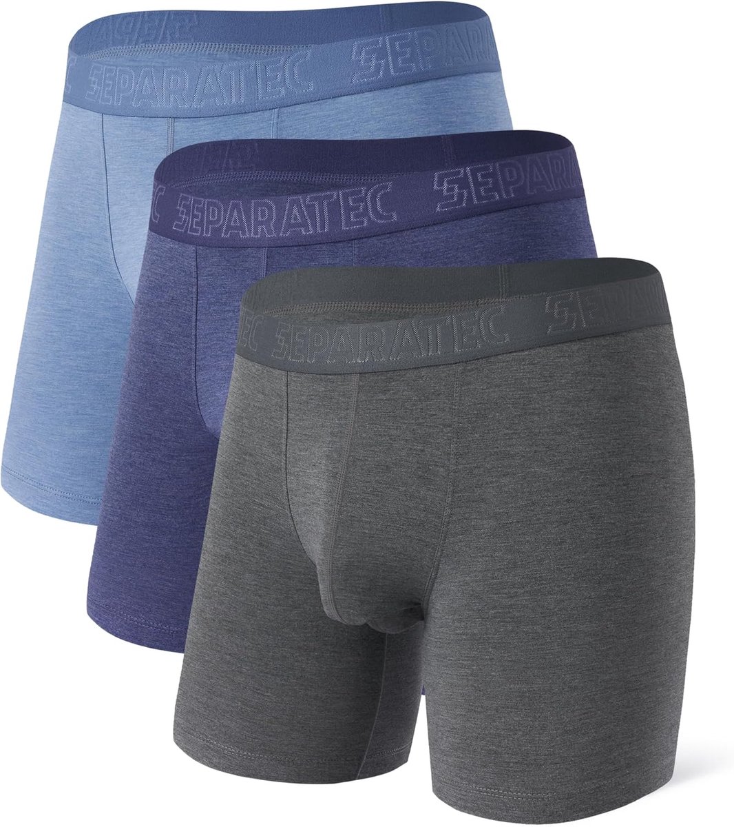 Heren Boxer Slips 3-Pack Ademend Ondergoed met Dual Pouch Technologie | Zacht Bamboe Rayon