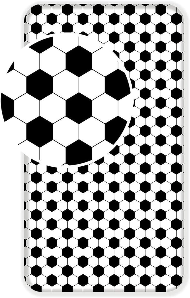 Hoeslaken Katoen 100% Voetbalprint Eenpersoonsbed 90x200 cm