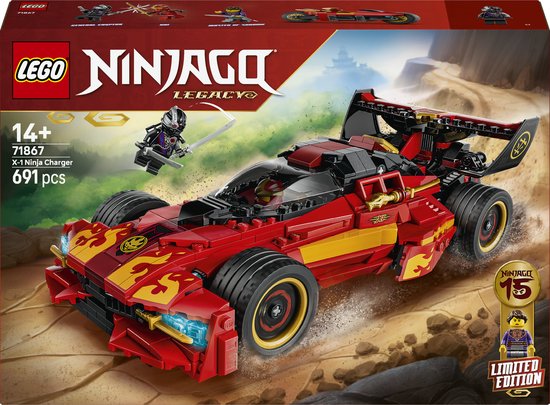 LEGO NINJAGO 15-jarig jubileum X-1 Ninja Charger bouwset 691 dlg met 3 minifiguren en wapens 14+