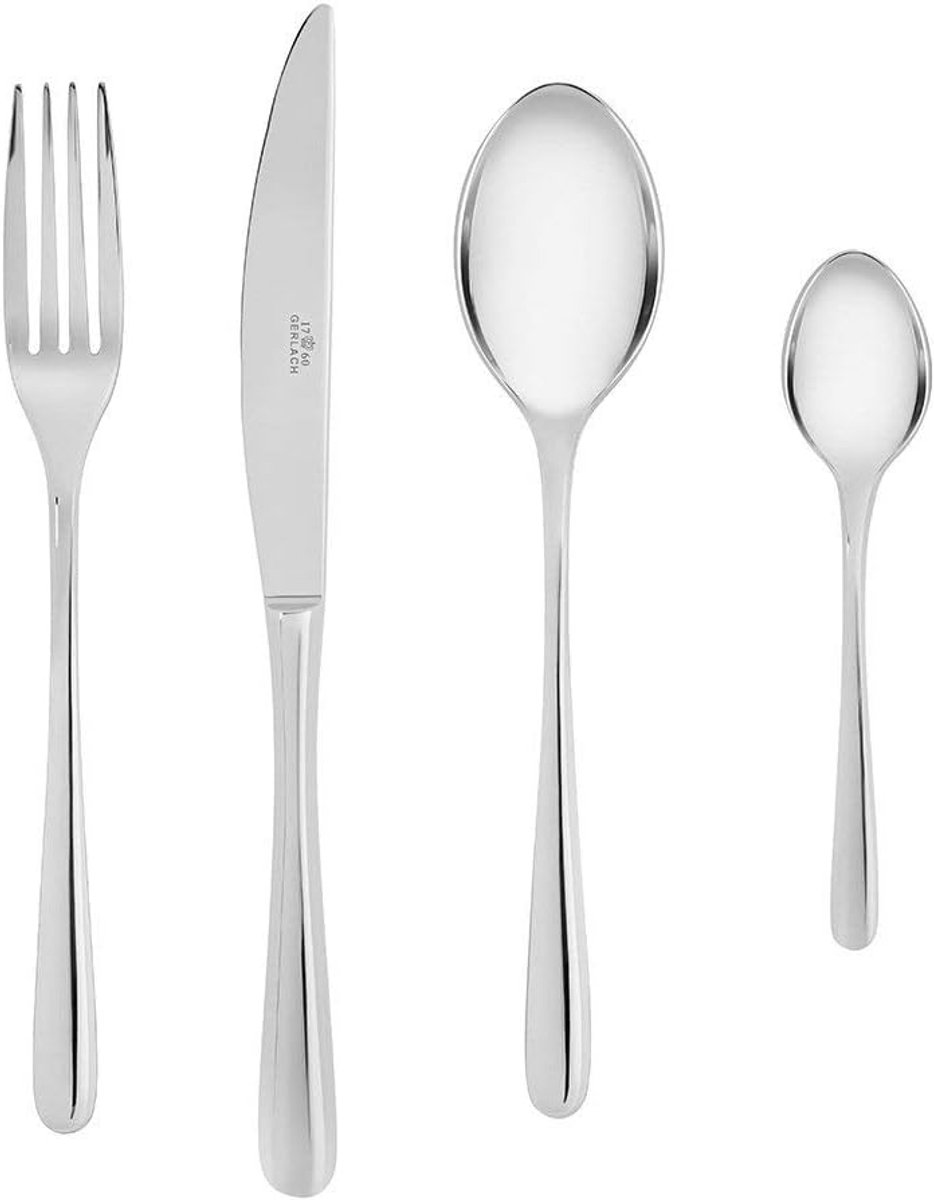 Glanzende Bestekset RVS voor 6 Personen (24 Delen)