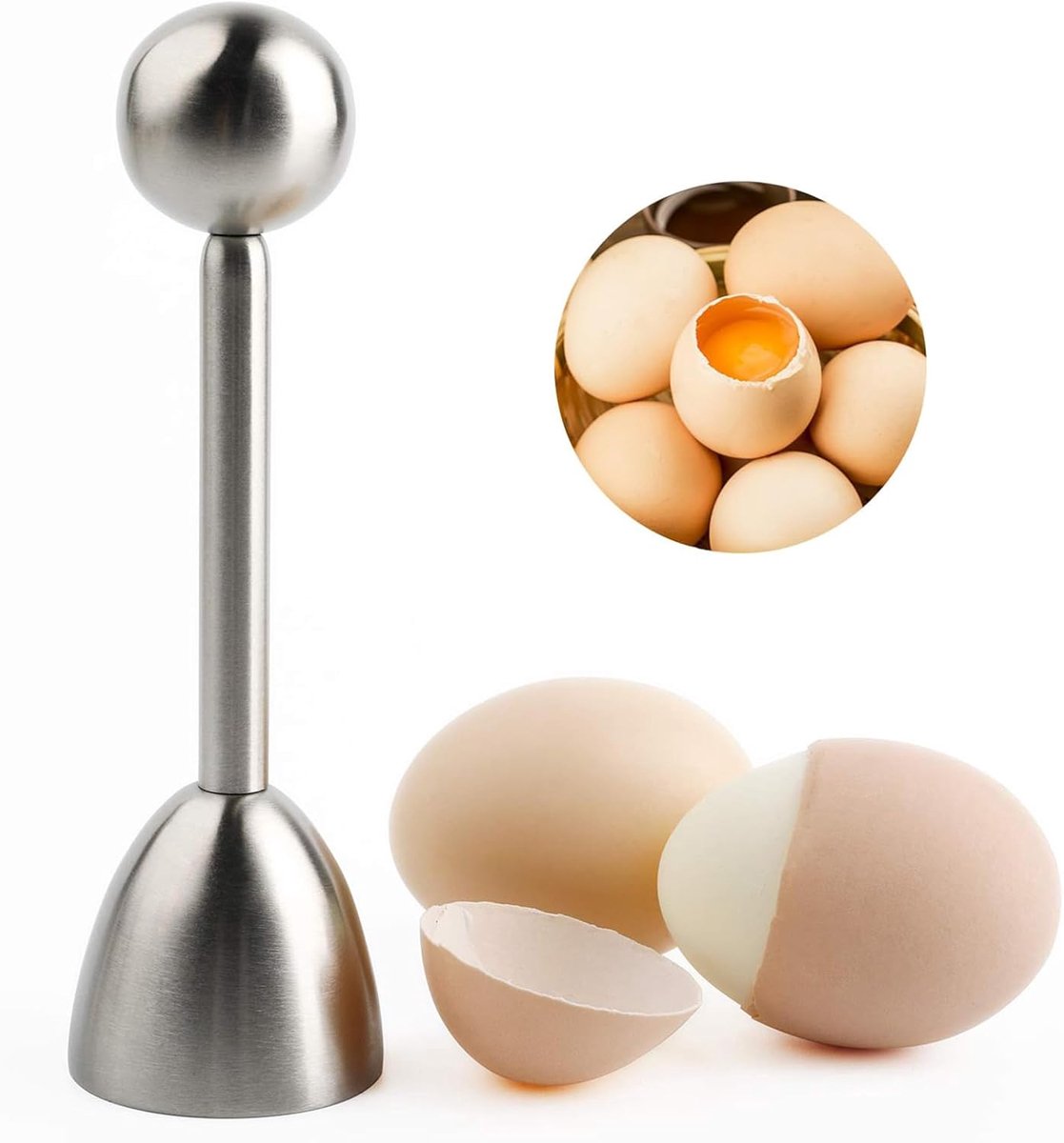 Ei Opener Gereedschap - Ei Cracker Topper - Ontbijt Keuken - Roestvrij Staal - 13 cm