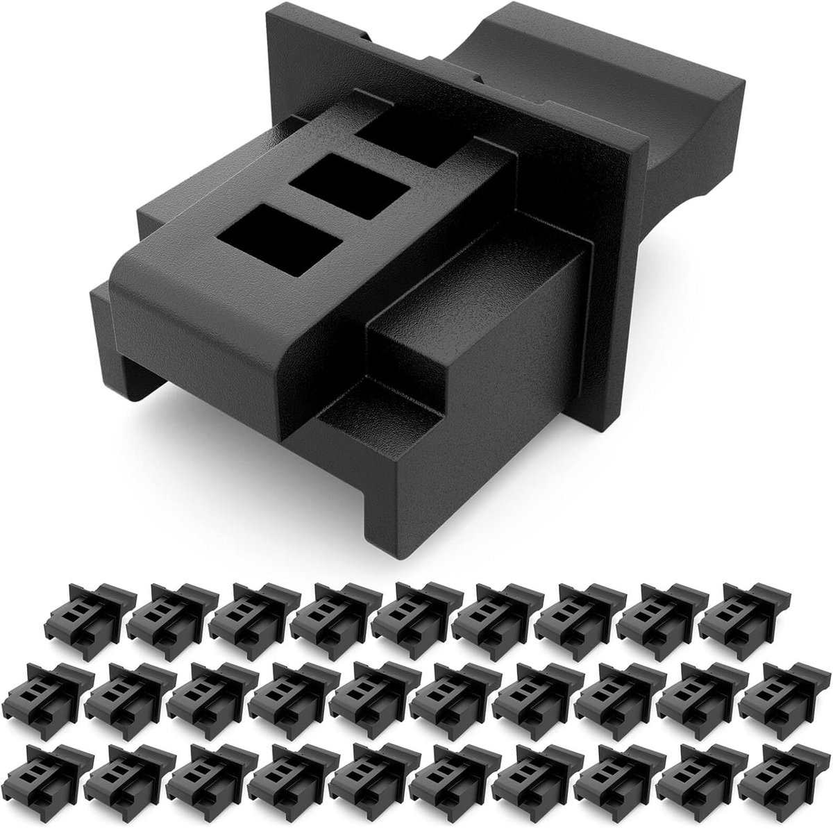 30x RJ45 Stofkapjes voor Netwerkpoorten - Blindpluggen voor LAN Aansluitingen - Zwart