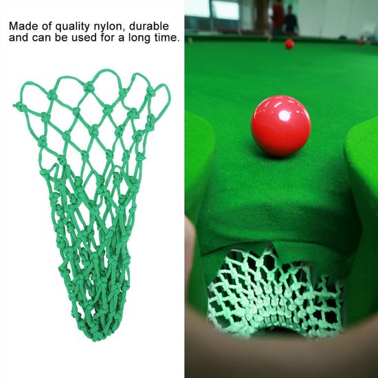 Biljartnet Pockets - Snooker Tassen - Tafel Onderhoud - Duurzaam Nylon Materiaal - 6 Stuks - Groen — afbeelding 2