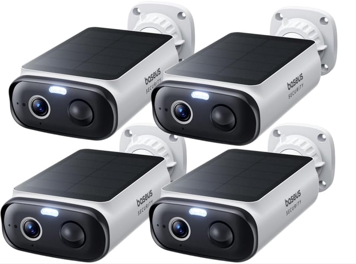 Bewakingscamera Set - Buiten Camera's - Huis Beveiligen - Zonne-energie Voeding - 4 Stuks