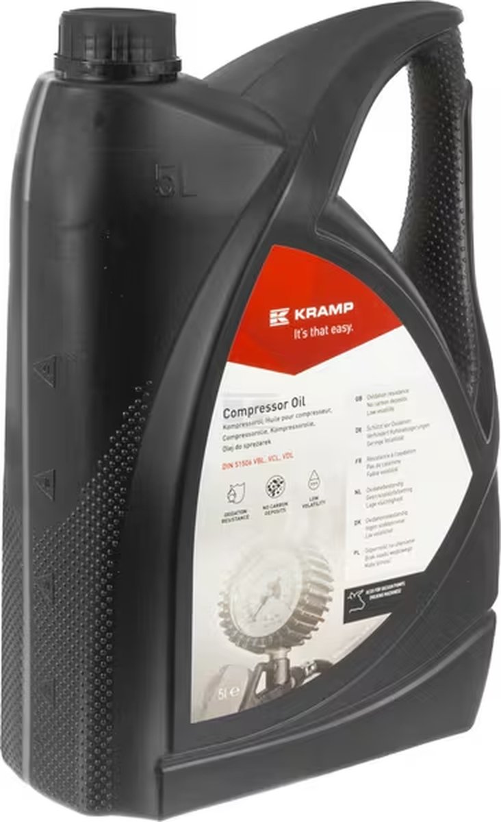 Kramp Vacuümpomp Olie ISO 68 – Compressor Olie – Industriële Olie – 5 Liter – Geschikt voor Vacuümpompen en Luchtcompressoren