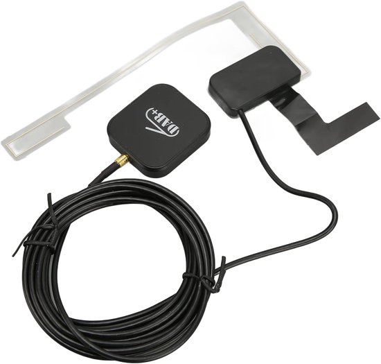LXKLSZ DAB/DAB+ Autoradio-adapter Met Glazen Antenne – Geschikt Voor LXKLSZ Autoradio's, Frequentie 170-240 MHz, 3 Meter Antennekabel